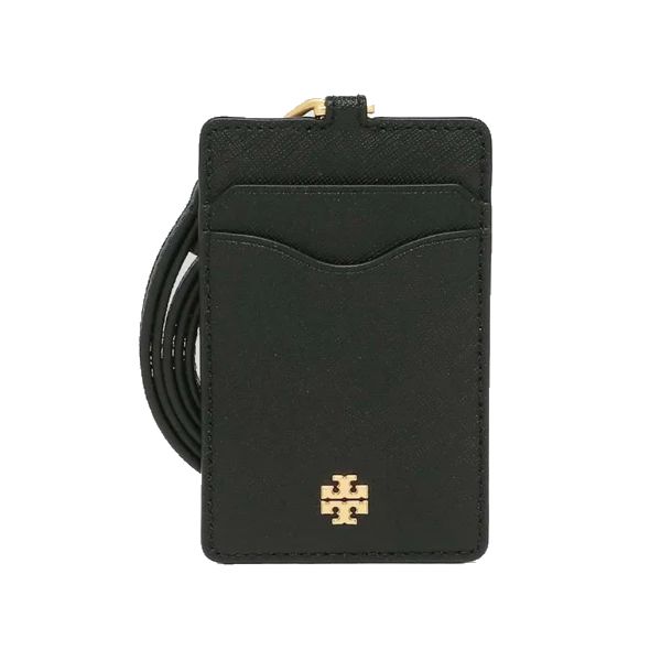 圖片 TORY BURCH EMERSON LANYARD 皮革證件套/附掛帶 黑色  136584001