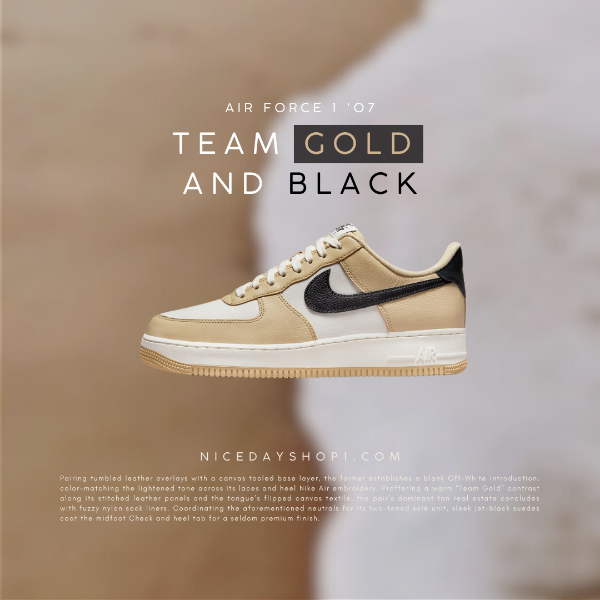 圖片 NICEDAY 現貨 Nike Air Force 1 珍珠奶茶 奶茶 卡其 黑勾 男鞋 DV7186-700