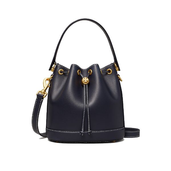 圖片 TORY BURCH 女款 T MONOGRAM 牛皮水桶包/肩背包 午夜藍色  80504458