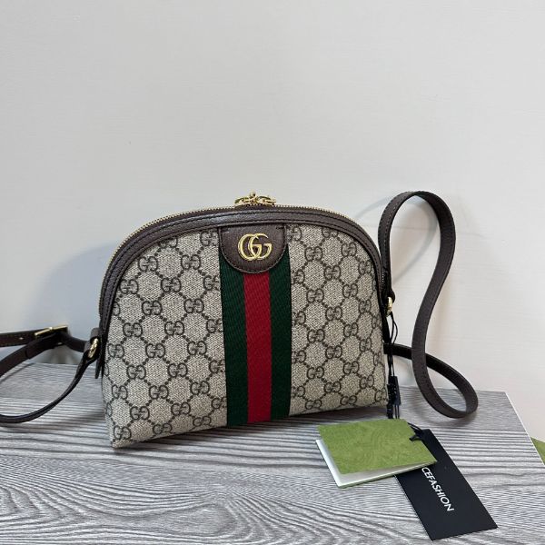 圖片 Gucci Ophidia 經典老花肩背貝殼包