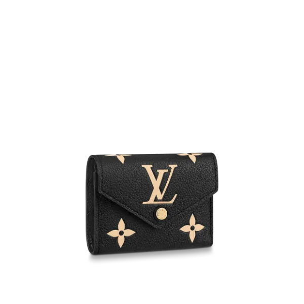 圖片 LV VICTORINE 老花壓紋 黑底奶茶色