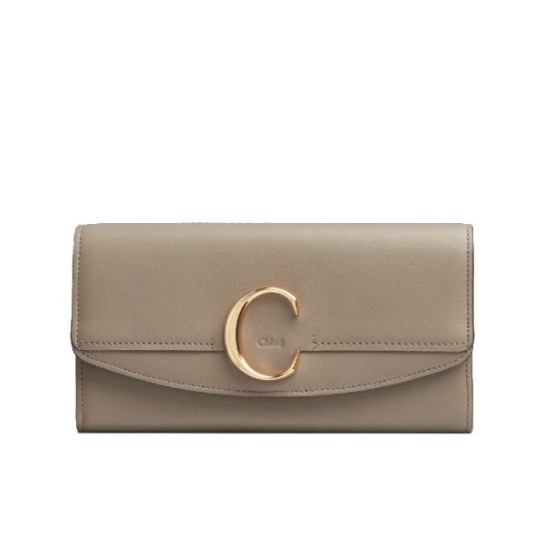 圖片 CHLOE 基本款大C LOGO 女用按扣長夾 CHC19SP055A37/23W