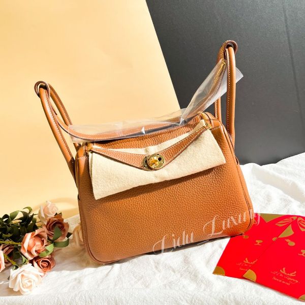 圖片 HERMÉS LINDY 26 金棕金釦