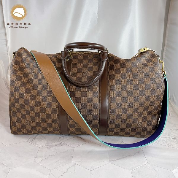圖片 【雪曼國際精品】LV N41428 Keepall Damier Ebene 45旅行袋／行李袋~二手商品9成新