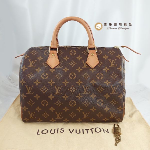 圖片 【雪曼國際精品】LV M41526經典Monogram Speedy 30手提/波士頓包，無背帶款～二手商品8.8成新
