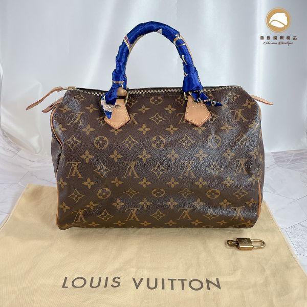 圖片 【雪曼國際精品】LV M41526 經典Monogram Speedy 30手提/波士頓包，無背帶款～二手商品8.6成新
