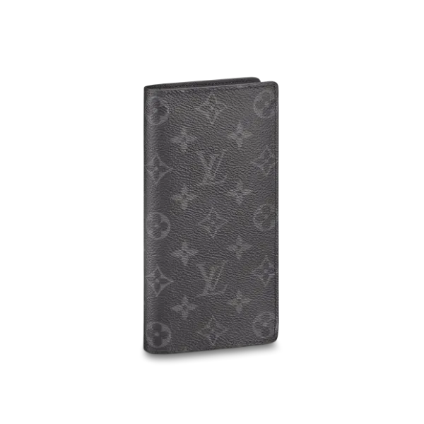 圖片 LV BRAZZA 灰色老花直式對開長夾
