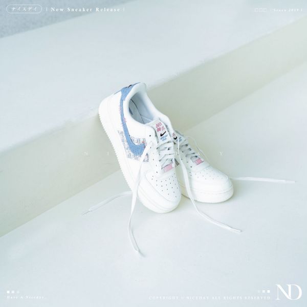 圖片 NICEDAY 現貨 Nike Air Force 小香 刺繡 單寧 編織 女款 FJ7740-141