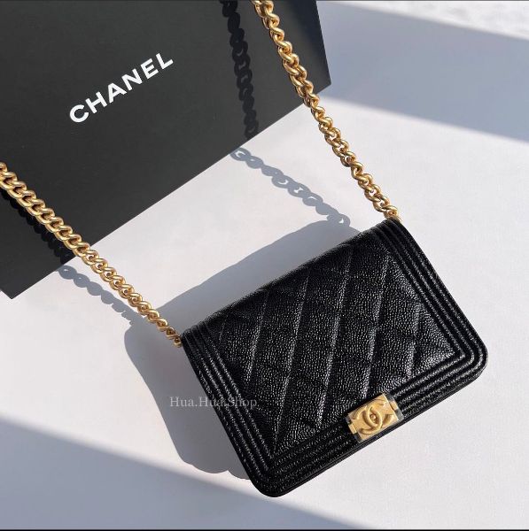 圖片 Chanel Mini Boy WOC 荔枝牛皮金釦