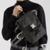 圖片 Fendi 7VZ067 Fendiness 小型款式背包 黑色