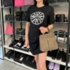 圖片 Hermes 黑色長版短t