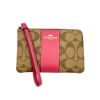 圖片 COACH 雙C大LOGO 手拿包/零錢包 棕+桃紅色 195031391811