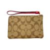 圖片 COACH 雙C大LOGO 手拿包/零錢包 棕+桃紅色 195031391811