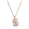 圖片 SWAROVSKI 施華洛世奇 Iconic Swan 鏈墜 天鵝 細碼 白色 鍍玫瑰金色調 5647555 WHITE
