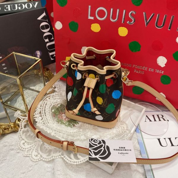 圖片 LOUIS VUITTON X 草間彌生 M81863 NANO NOÉ小水桶