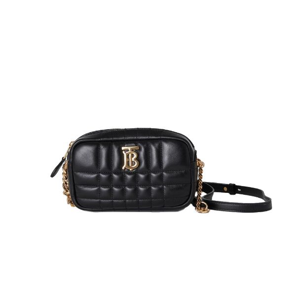 圖片 BURBERRY LOLA TB金色LOGO 小羊皮相機包 黑色  80608361