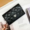 圖片 CHANEL 黑色荔枝金釦中夾