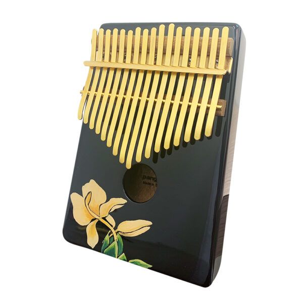 圖片 生漆文創藝術卡林巴-野薑花 (緬甸牛樟實木/金色鋼片)
