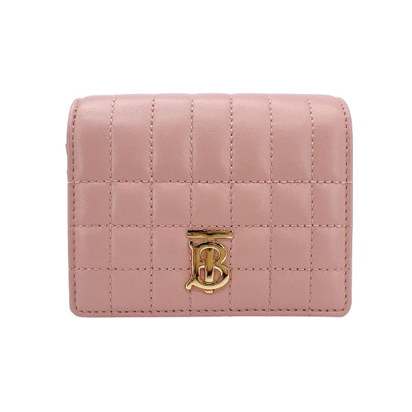 圖片 Burberry Lola 金 TB logo 釦式三折短夾(8062369-粉)
