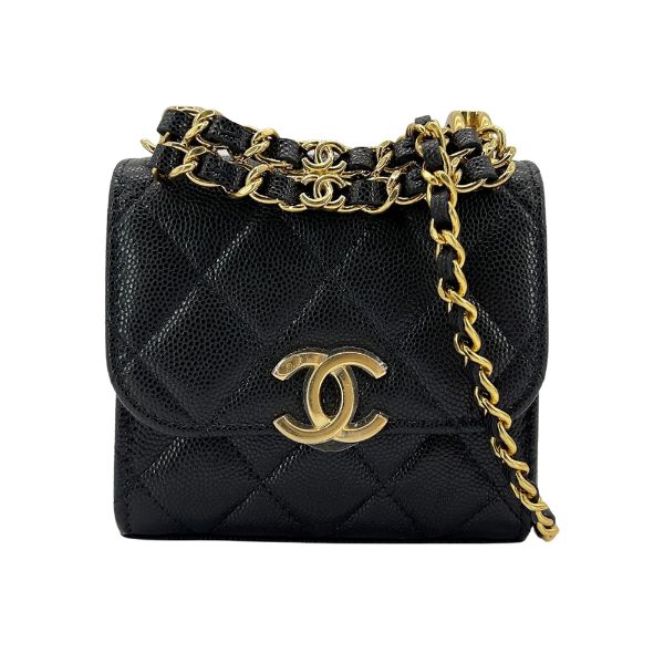 圖片 Chanel 經典金雙C粒紋牛皮手提/斜背二用包(AP3020-黑)