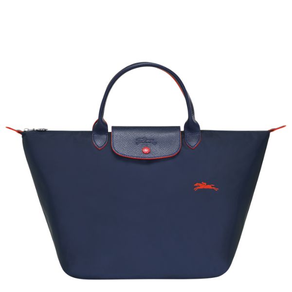 圖片  LONGCHAMP 經典基本款 短把手折疊手提包 M號 海軍藍色 L1623619 556