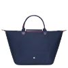 圖片  LONGCHAMP 經典基本款 短把手折疊手提包 M號 海軍藍色 L1623619 556
