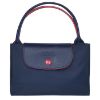 圖片  LONGCHAMP 經典基本款 短把手折疊手提包 M號 海軍藍色 L1623619 556
