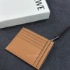 圖片 Loewe Logo 方形焦糖棕皮革零錢卡包