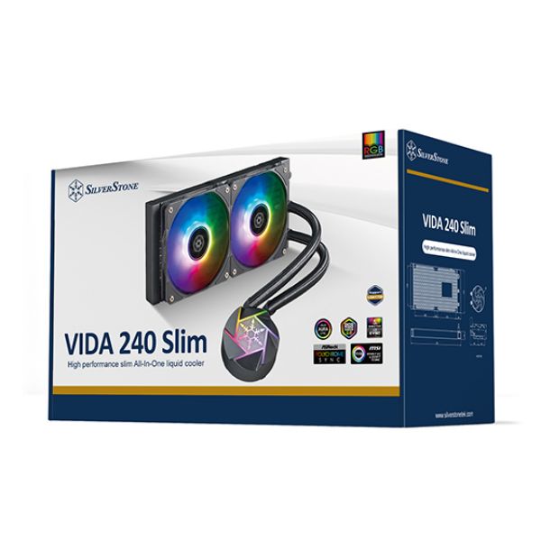 圖片 捷特 銀欣 VIDA 240 SLIM 薄型一體式水冷 AIO 黑