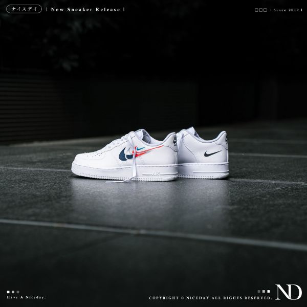 圖片 NICEDAY 現貨 Nike Air Force 1 全白 四勾 彩勾 小勾 男款 FJ4226-100