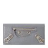 圖片 Balenciaga 390184 Edge 金框山羊皮翻蓋長夾/錢包 灰色