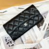 圖片 CHANEL 黑色荔枝銀釦釦式長夾  