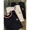 圖片 Limit精品✔️Moncler  經典 素面小logo設計 黑色 白色 深藍滾邊搭配 青年款 素t 短袖T恤上衣