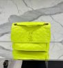 圖片 Saint Laurent YSL 中款復古皺褶小羊皮 Niki 包 霓虹色