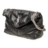 圖片 Saint Laurent YSL 577475 中款 Lou Lou Puffer 小羊皮銀鍊包 黑色