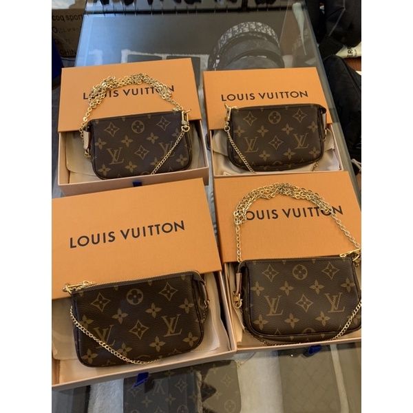 圖片 Louis Vuitton LV 經典 老花配色 小麻將包 手提 側背