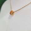 圖片 Hermes 愛馬仕 Mini Pop 經典 H 立體橢圓簍空項鍊 橘/玫瑰金色  H147992F0 02 ORANGE