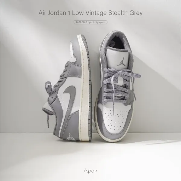 Air Jordan 1 Low Vintage Stealth Grey 553558-053 553560-053