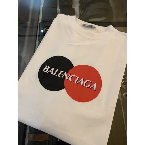 圖片 Balenciaga 巴黎世家 經典雙Logo設計 白色 短袖T恤上衣