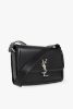 圖片 Saint Laurent 669299 YSL 中款 Solferino 小牛皮 Box 豆腐包 黑色