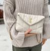圖片 2023新季品❥ Saint Laurent YSL Puffer Mini 羊皮金鍊斜背包(620333 白色金字)