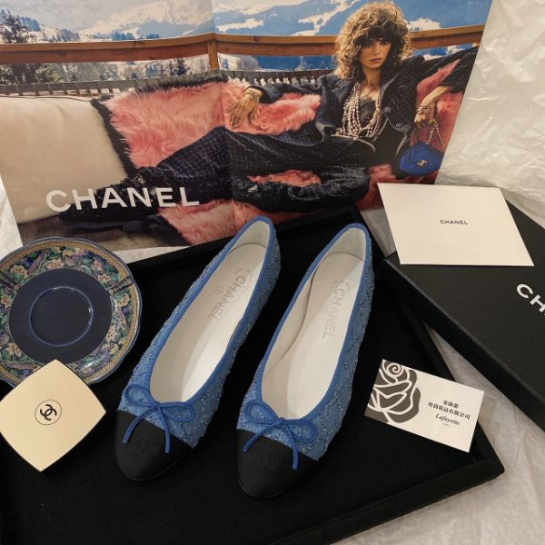 圖片 CHANEL 23P 牛仔瑪莉珍鞋