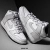 圖片 NIKE Dunk High " Vast Grey " GS 白灰 高筒
