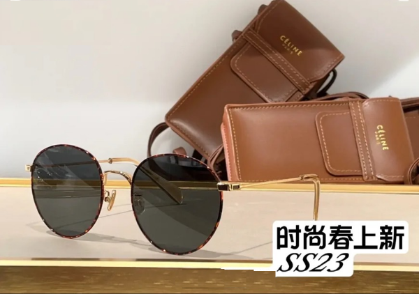 圖片 【現貨】麗睛眼鏡【可刷卡分期】CELINE太陽眼鏡 附CELINE眼鏡包 CELINE復古眼鏡 CL40100U 琥珀色
