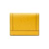 圖片 GUCCI 雙G 真皮按扣卡夾/零錢包 黃色  676150UF4AG7223