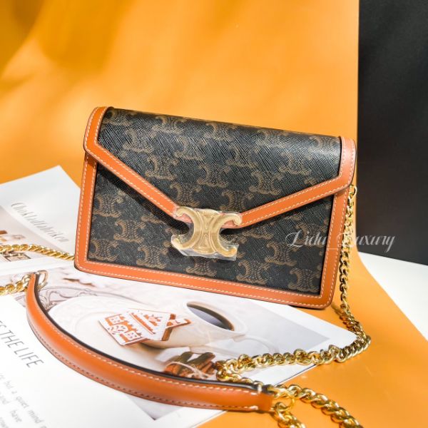 圖片 CELINE TRIOMPHE 凱旋門老花信封 WOC