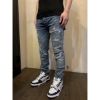 圖片 AMIRI 經典 MX1 系列 黑白破壞 彈性 窄管 牛仔褲