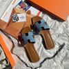 圖片 Hermès Oran H LOGO 淺藍平底涼鞋/拖鞋