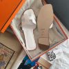 圖片 Hermès Oran 白色平底鞋