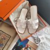 圖片 Hermès Oran 白色平底鞋